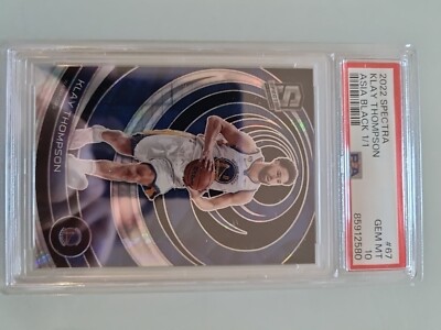 Klay Thompson Golden State Warriors Asia Black 1/1 Aus Spectra 2022 In PSA 10