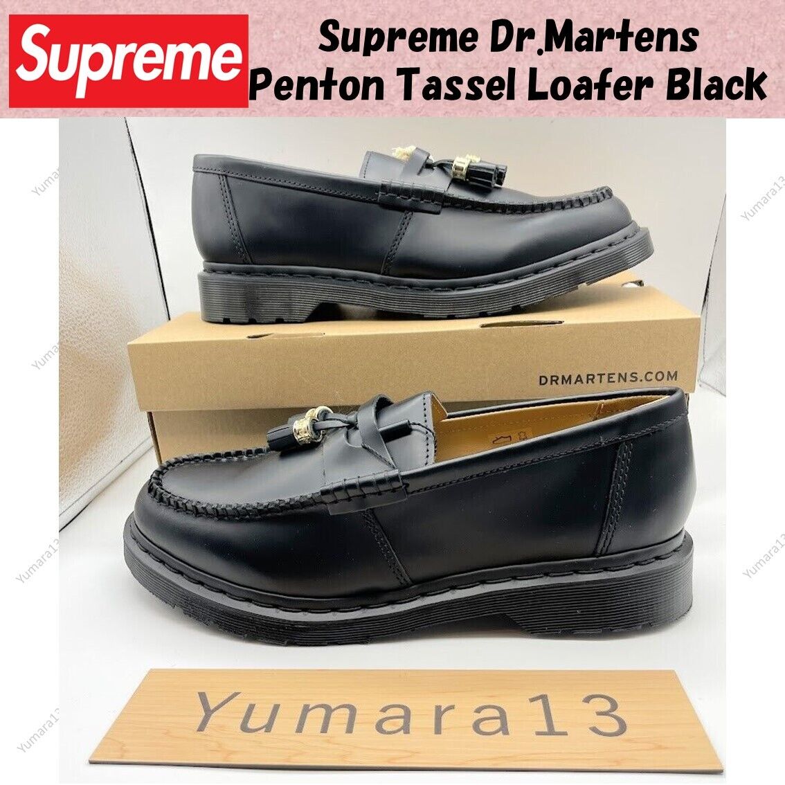 Supreme Dr.Martens Penton Tassel Loafer Black 23SS Week7 Size US 4-14 Brand  New