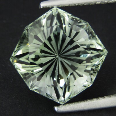 8.02Cts Mesmerizing Natural Green Amethyst (Prasiolite) Cushion 3D Cut Gemstone