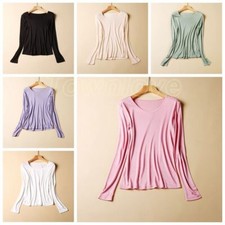 Mulberry Silk Long Johns Winter Long Sleeve Shirt Thermal Underwear Top Shirt