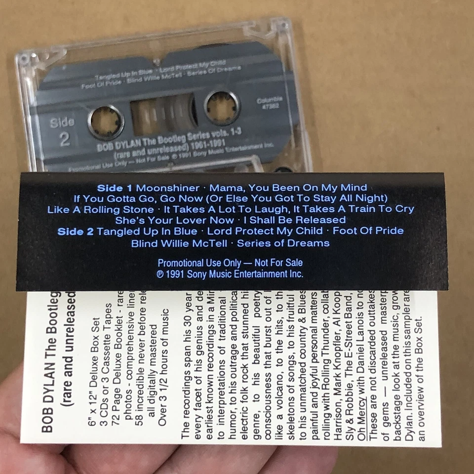 BOB DYLAN Cassette Tape Rock Folk BOOTLEG SERIES RARE & UNRELEASED PROMO - Image 4 of 4