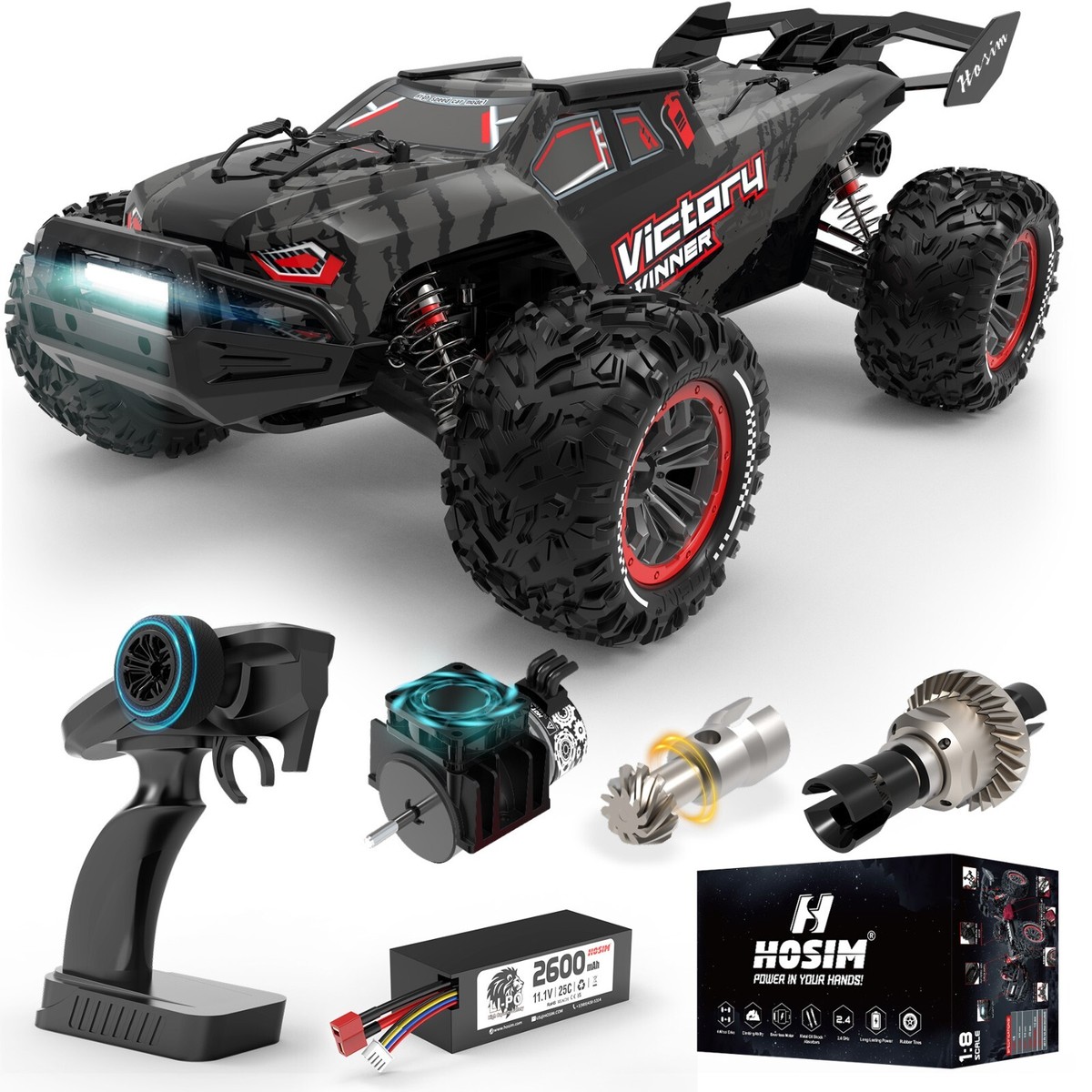 Hosim 1:8 Brushless RC Car For Adults VORTAN High Speed RC Monster