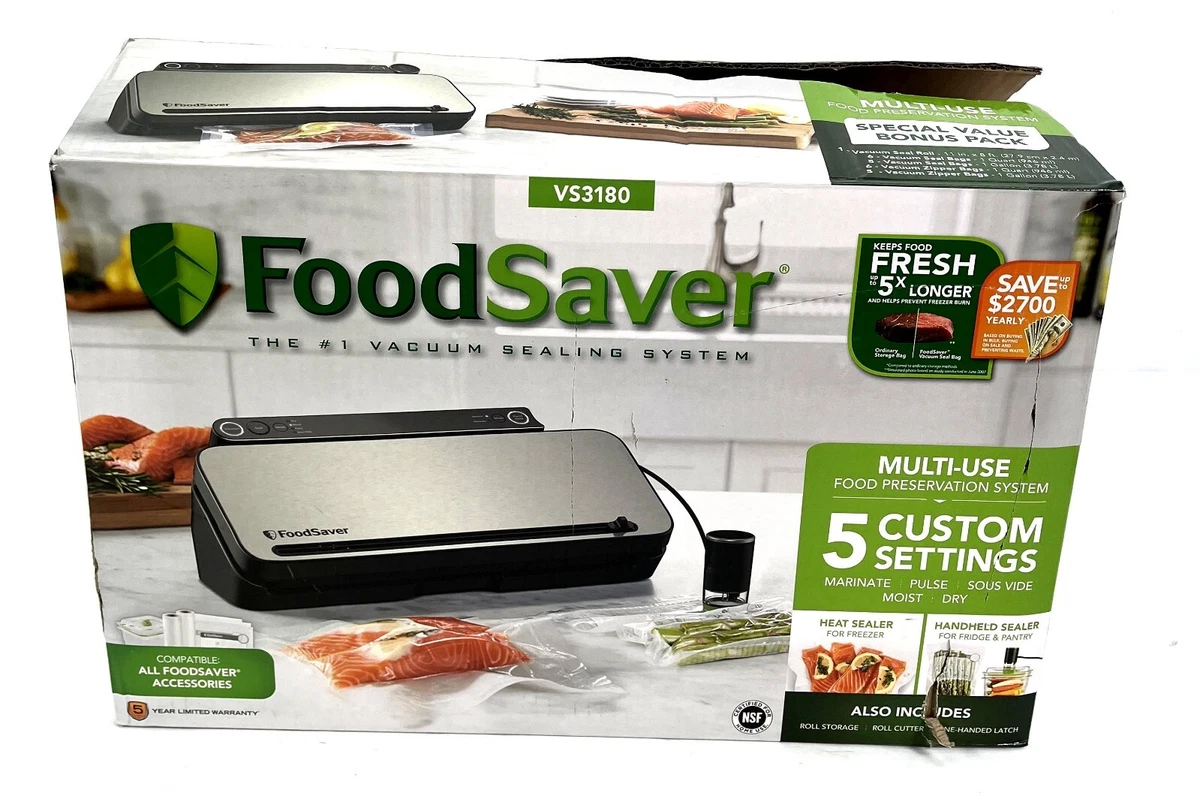 FoodSaver VS3180 Multi-Use Vacuum Sealer Food Saver Preservation System  Bundle N 33413001197