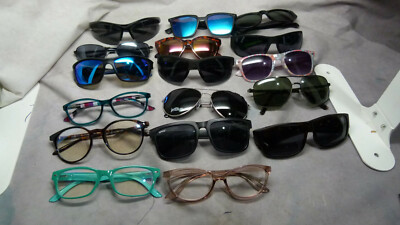 Lot of 17 Assorted Brands Models Sizes Eyeglasses 