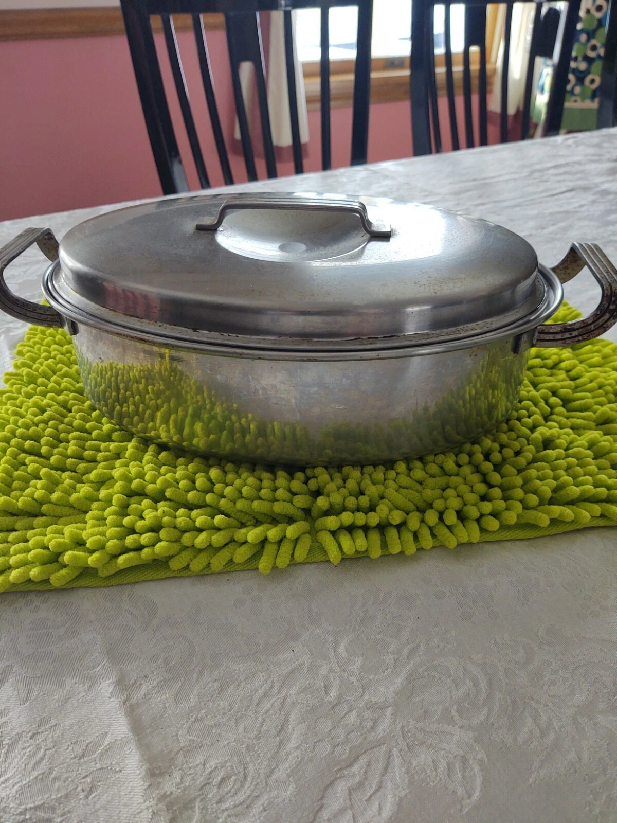 ECKO Flint Stainless Steel Oval Pan With Cover and handles, # 460