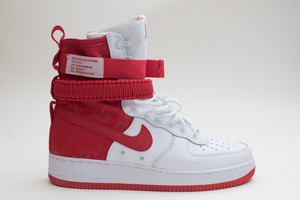 nike sf air force 1 high white university red
