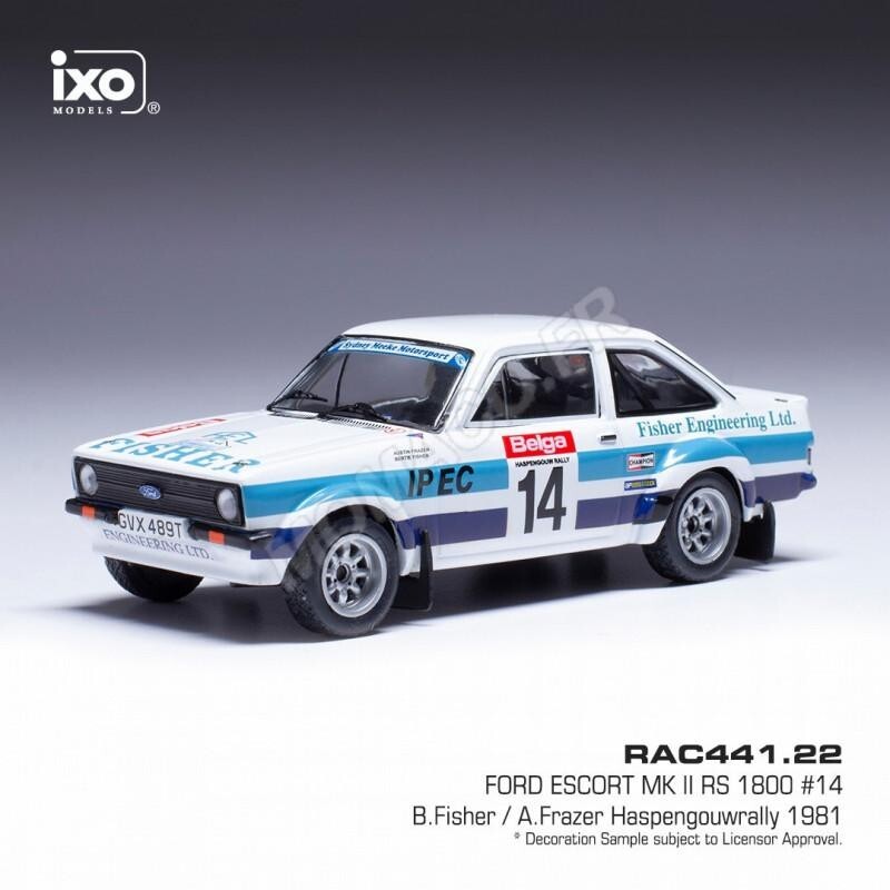 Voiture Miniature Ford Escort MKII RS 1800 IXO Rallye Haspengouw 1/43