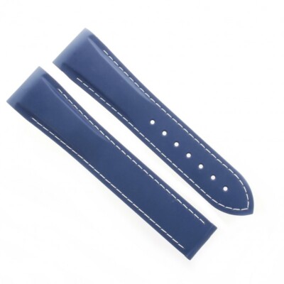 Omega Uhrenarmband Gummi Blau 22/20 MM Seamaster Planet Ocean II 600mt 45,5 Cal