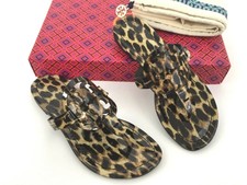 tory burch leopard print flip flops