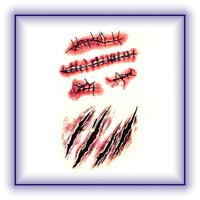 Tattoo Halloween Karneval Fasching Narben Wunden Neu