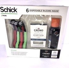 Schick Xtreme Gift Set. New Open Box Razors Cremo Soap Shaving Cream
