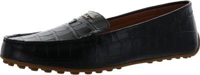 Kate Spade Womens Deck Embossed Leather Loafers Black 7 B | eBay