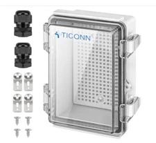 TICONN Waterproof Electrical Junction Box IP67 ABS Plastic Enclosure with Hinged