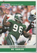 FREE SHIPPING-MINT-1990 Pro Set #250 Clyde Simmons PLUS BONUS CARDS