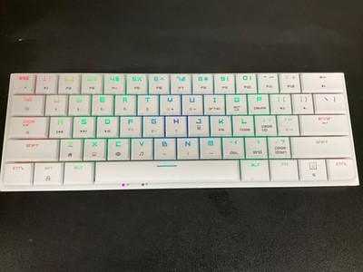Magic-Refiner MK28 61-Key Mechanical Keyboard with Red Switch, RGB Backlit, Thre