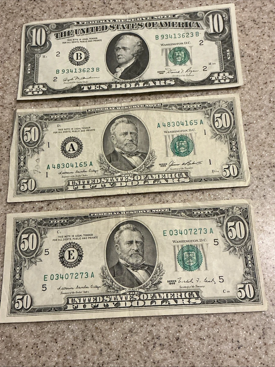 Circulated $10 1985 US Federal Reserve Small Notes for sale | eBay