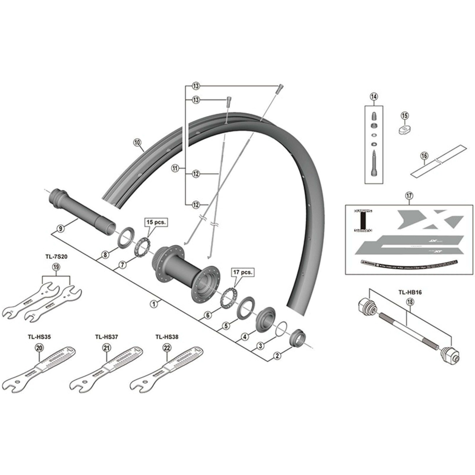 Shimano Spares HB-M618 right hand cone with dust cap