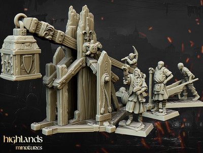 Highland Miniatures Mittelalter Trebuchet