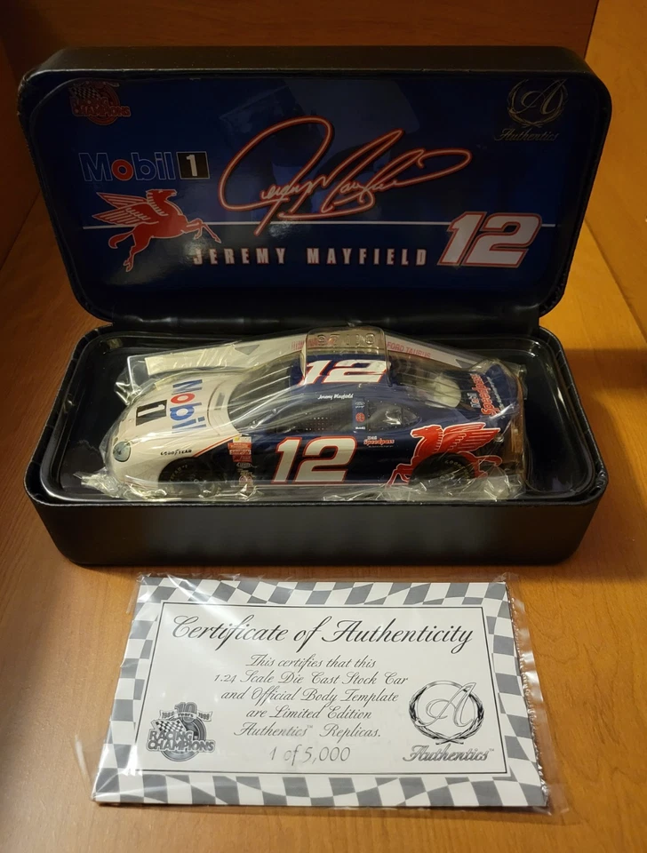 1999 Racing Champions Authentics 1:24 Jeremy Mayfield #12 Mobil 1 Ford Taurus - Image 2 of 4