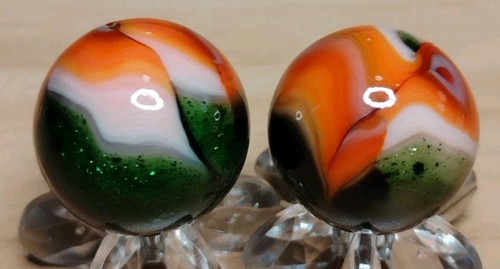 .74"-.73" JABO MARBLES🔥"JINKS" GLASS SWIRL TOYS MINT-