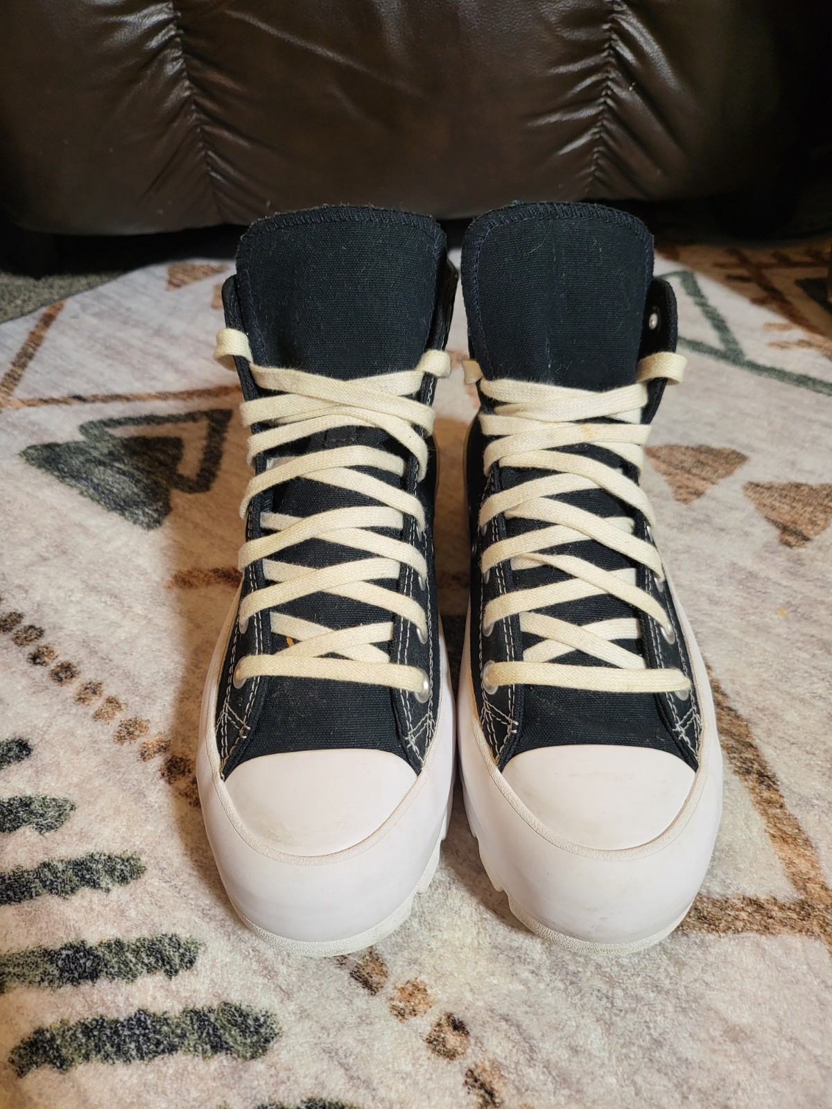 Converse Chuck Taylor All Star Women Size 9 Black High-Top Chunky Platform Shoes thumbnail 3