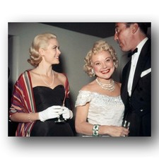 Grace Kelly, Sonja Henie, Cesar Romero Photo 8x10 1950s Hollywood Event Portrait