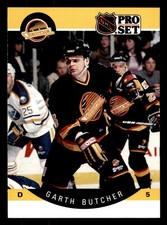  295 Garth Butcher 5 Canucks 1990 Pro Set Hockey Sports Trading Card 