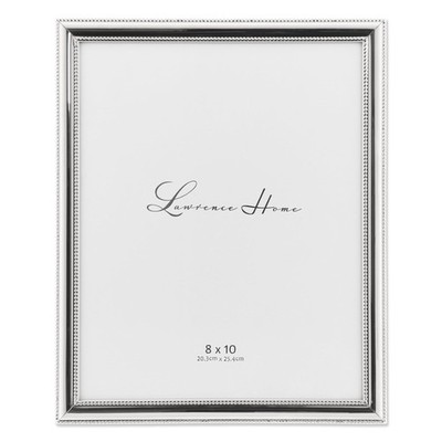 Lawrence Frames 510780 8x10 Metal Picture Frame Silver-Plate 8x10, Silver 