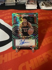 2021 Prizm Draft Picks David Johnson College Penmanship Green Pulsar /25 RC Auto