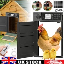 Automatic Chicken Coop Door, Large Size Solar Powered Coop Door w/Timer & Remote