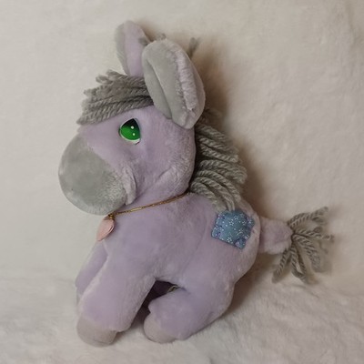 Vintage 1985 Applause Precious Moments 11'' Donkey 4555 Roly Plush Horse Locket