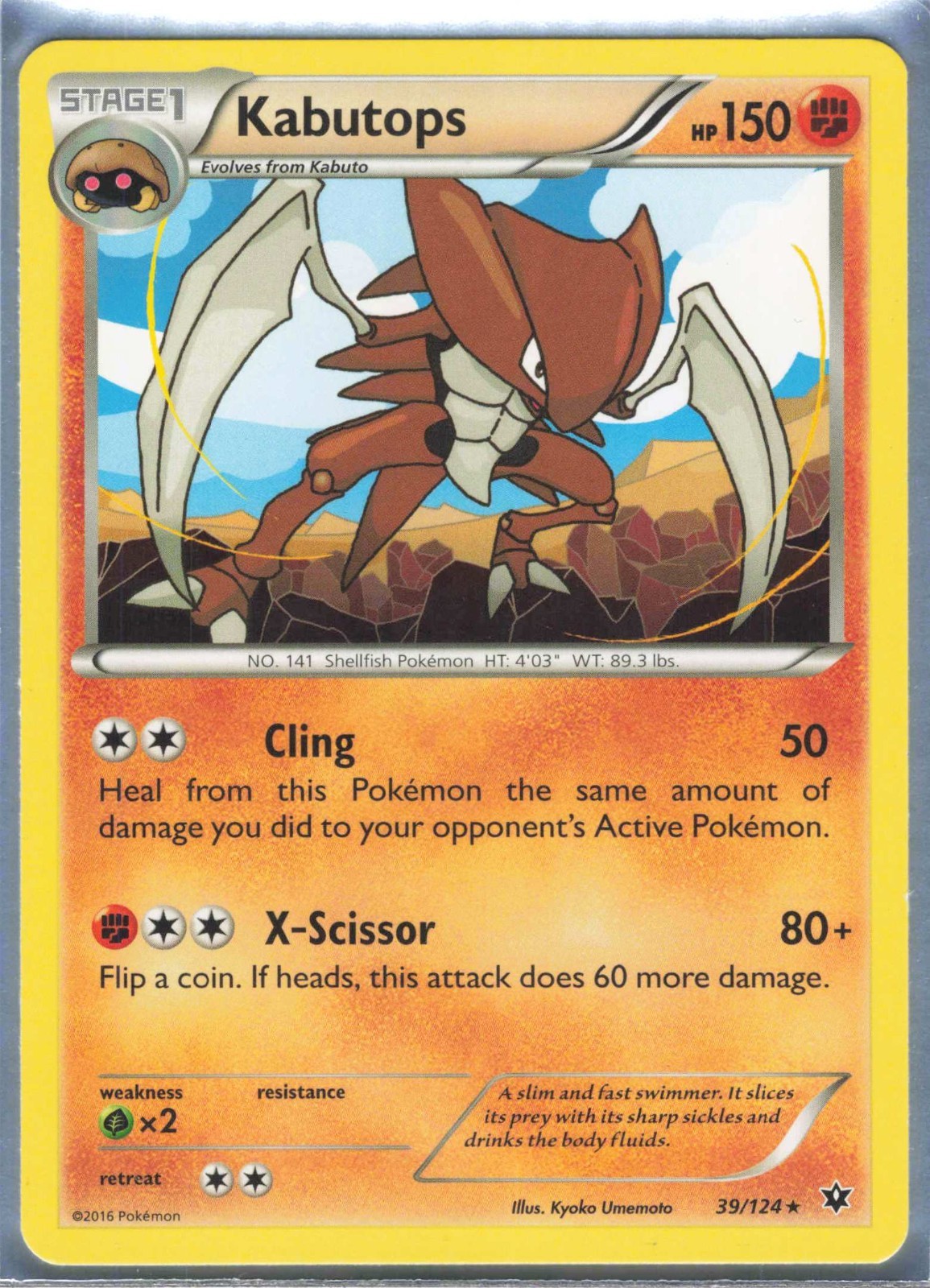 XY - Fates Collide #39/124 Kabutops