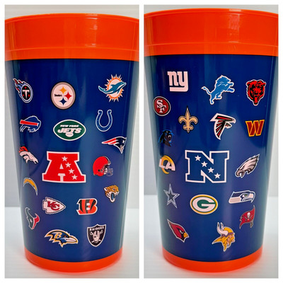 Exclusive NFL Teams Superbowl LVIII NFC AFC 32oz Cup Little Caesars Limited Prod