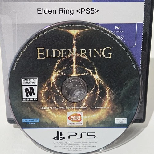 Elden Ring (Sony PlayStation 5 PS5, 2022) Disc Only Tested