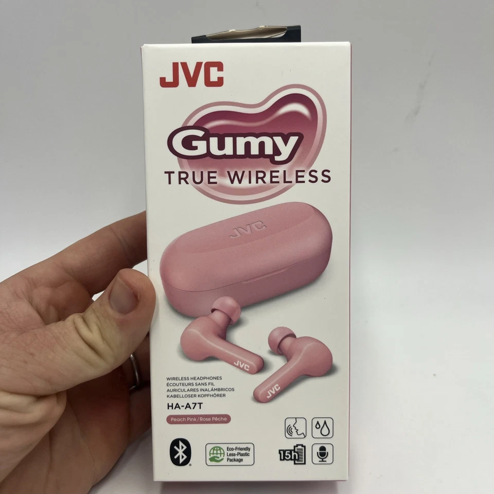 JVC Gumy HA-A7T True Wireless Headphones - Peach Pink - Image 2 of 4