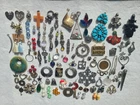 100+ Vintage Mixed Lot Costume Jewelry Charms, Earrings, Trinkets, Hearts & More