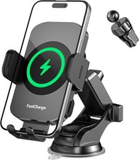 Wireless Car Charger, Fast Charging 15W Auto Clamping Car Charger Phone Holder P