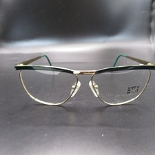 Diane von Furstenberg DVF 349 Gold Green Half Rim Eyeglass Frames 55-18-135