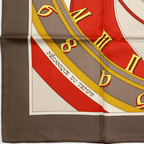 Hermes Scarf MECANIQUE DU TEMPS Silk Carre Foulard LOIC DUBIGEON 90cm - Picture 7 of 7