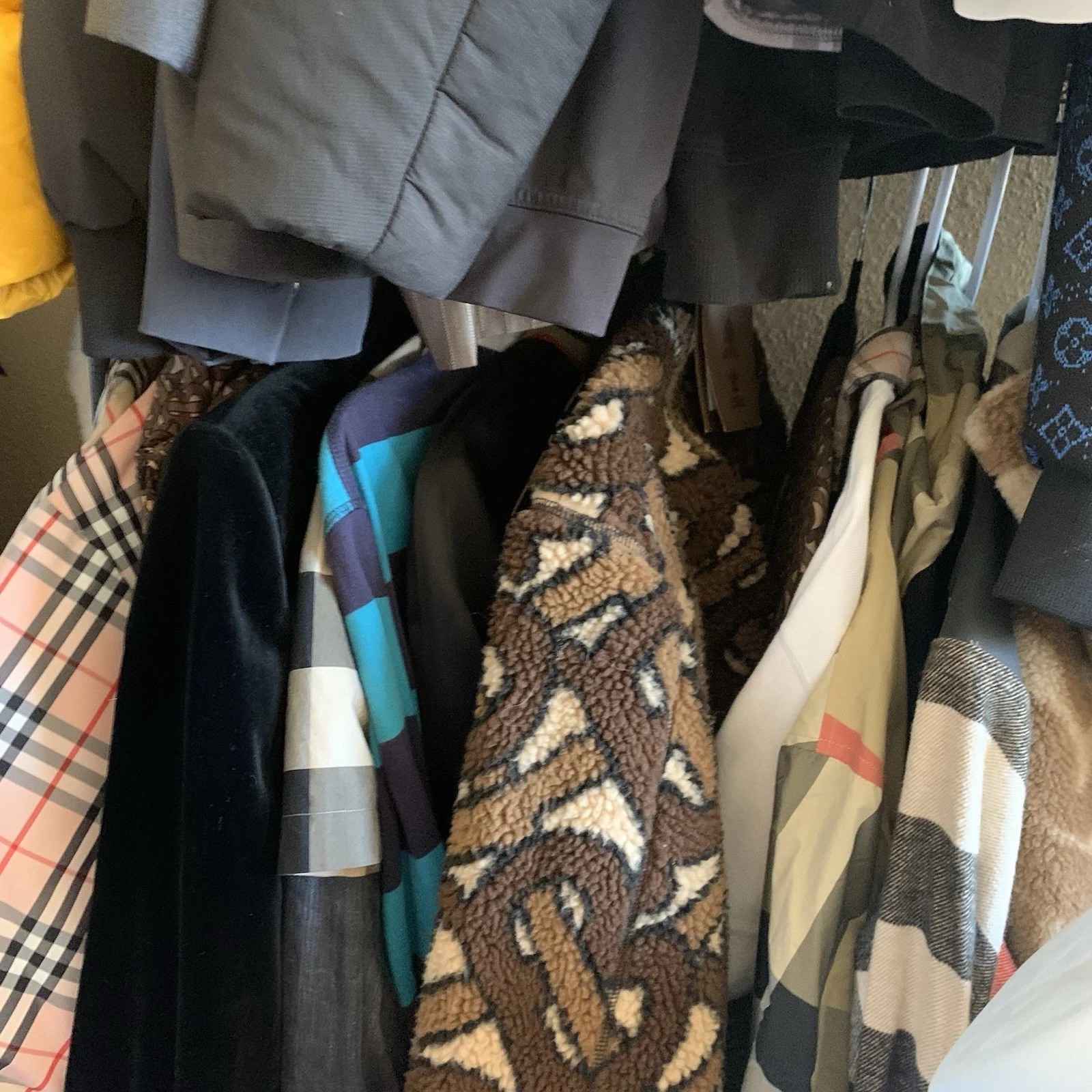 Burberry Brown TB Monogram Fleece Jacquard Jacket Size 48 - product detail image 11