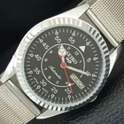 REFURBISHED VINTAGE SEIKO 5 AUTOMATIC 6309A JAPAN MENS BLACK WATCH a442963-1