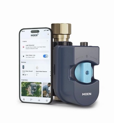 MOEN 900-006 Flo Smart WiFi Water Monitor for 1'' Pipe. New-Factory Sealed
