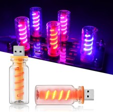 2PCS USB Car Interior Lights, Touch Control Mini Spiral LED Night Lamp Red