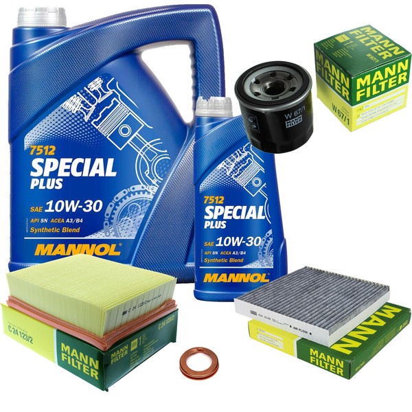 Mann Inspektionspaket 6L Mannol Special Plus 10W-30 FüR Renault Vel Satis 3.5 V6-image