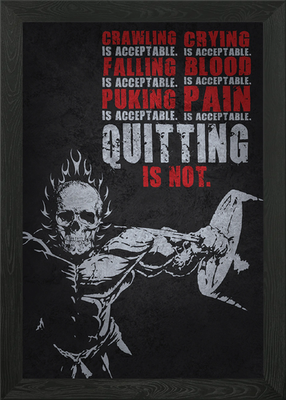 #ad #ad Quitting Is Not Acceptable Framed Wall Art Poster Canvas Print Picture GBP 24.95