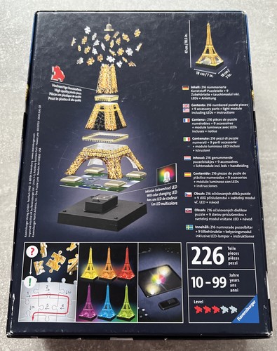 Ravensburger Puzzle 3D Edizione Notturna Torre Eiffel 216 Pezzi - Foto 2 di 8