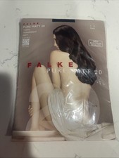 New Women's FALKE Pure Matt 20 Tights Size S Black