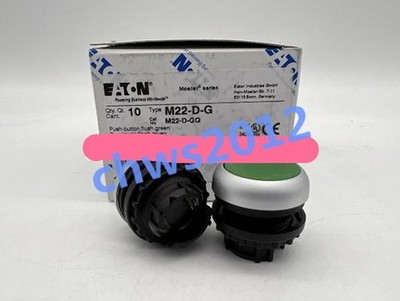 1 PCS New     M22-D-G green self reset button head #as