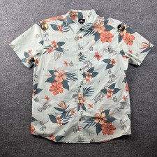O'neill Standard Fit Hulala Short Sleeve Shirt Men's Seagreen Floral Beach - XL