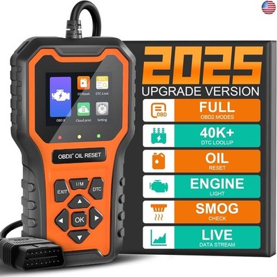 OBD2 Scanner, Code Reader OBDII Scan Tool for Check Engine Light/Oil Light